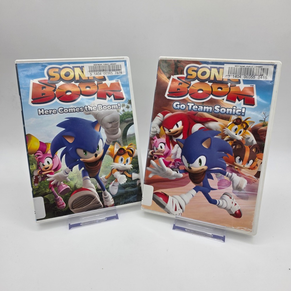 Sonic Boom Here Comes the Boom & Go Team Sonic DVD Set Sega Hedgehog 2 Pack